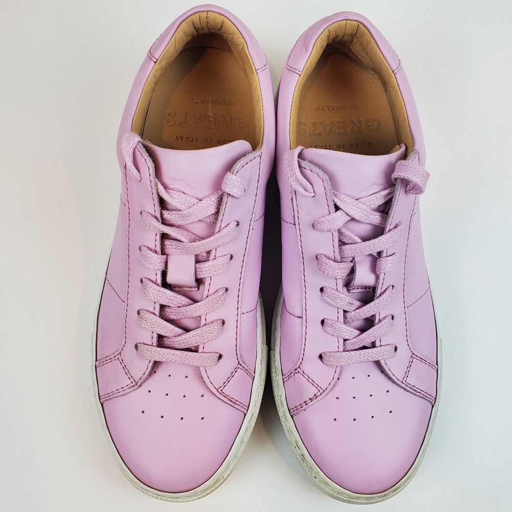 Greats Brooklyn Leather Lavender Casual Shoes Size 7 Womens Vans style Italy